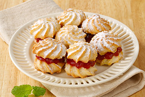 galletas de mantequilla mermelada